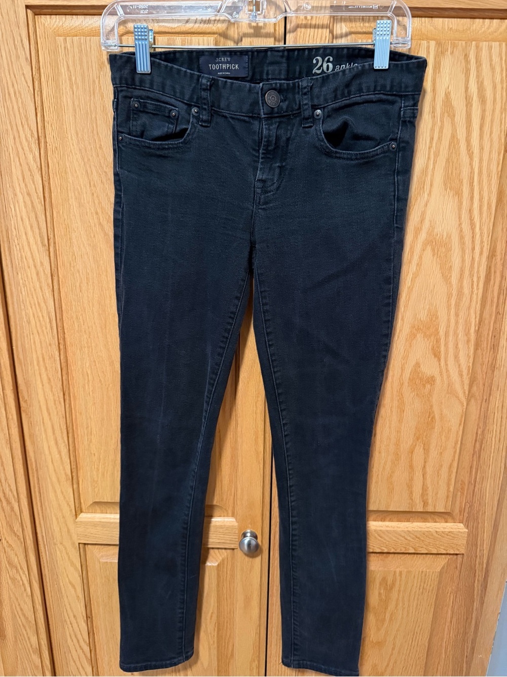 J. Crew Black Skinny Toothpick Jeans - size 26